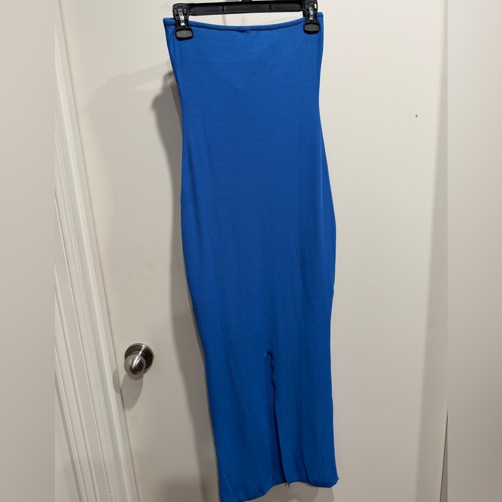 Sleek Royal Blue Cowl Neck Maxi Dress by Pretty Garden. Hardly used - Picture 3 of 5